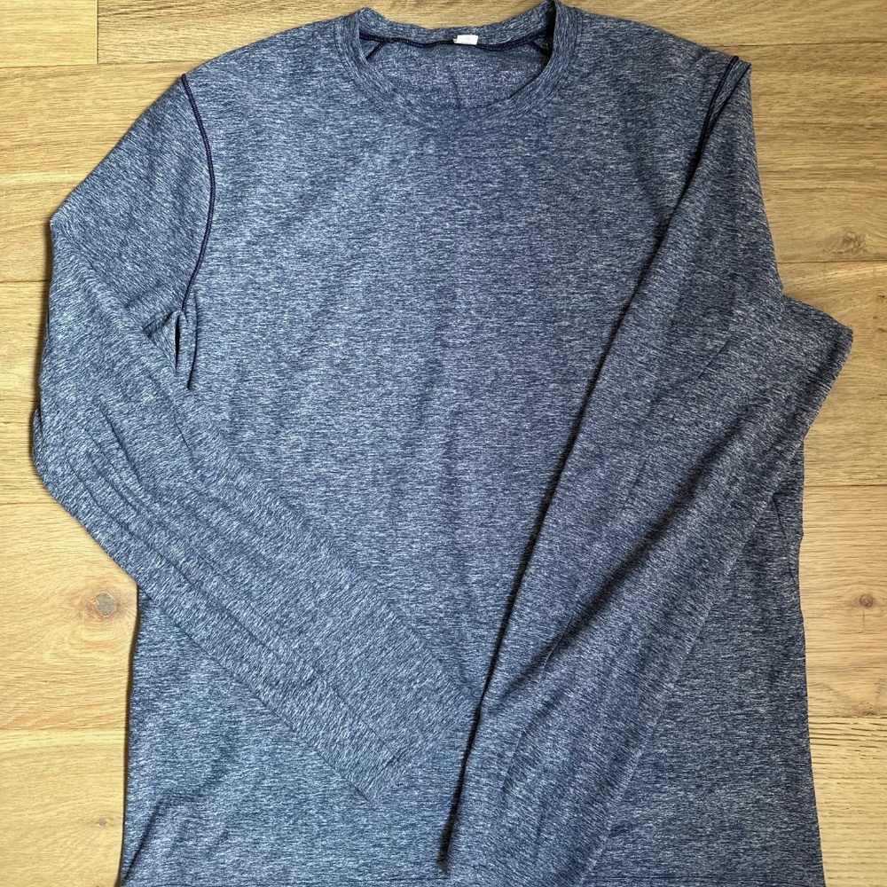 Lululemon Blue Heather Long Sleeve Shirt  Size L